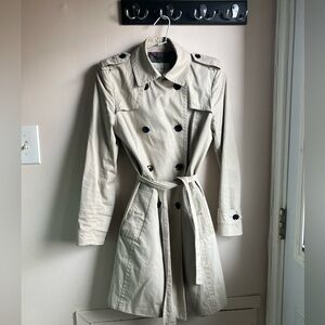 Banana Republic Light Gray Trench Coat